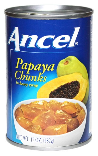 Ancel Papaya Chunks in Heavy Syrup 17 Oz